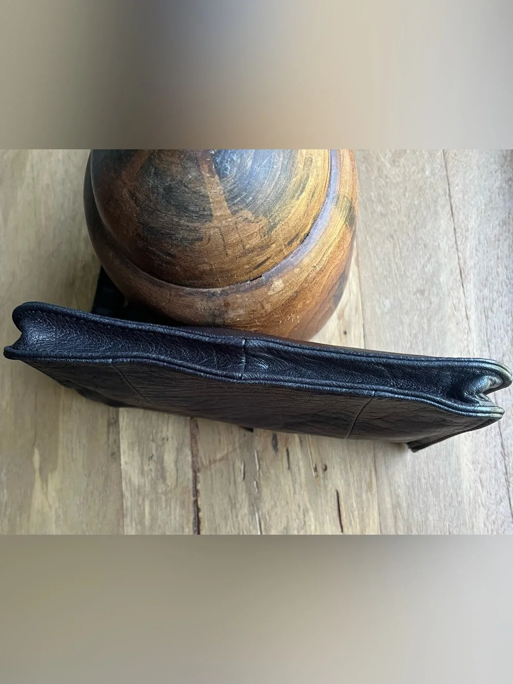 DAY & Mood  Anthropologie Anni Clutch Leather Wristlet Black